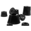 Oem Apvalios guminės kojelės - 28x22x15mm - juodos - baldams - 4 vnt