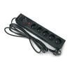ARMAC Surge Protector Z5 3m 5x prancūziški lizdai 10A kabelių laikiklis juodas
