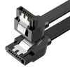 SATA UGREEN US217 kampinis kabelis 0.5m - Juodas