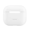 Ausinės Baseus itin plonas silikagelio dėklas, skirtas Apple AirPods 3 – baltas