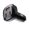 Automobilinis įkroviklis Acefast B3 66W 2xUSB-C+USB-A juodas