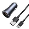 Baseus Golden Contactor Pro USB + USB-C QC4.0 + PD SCP 40W automobilinis įkroviklis + USB - USB-C kabelis 1m