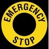 Oem AVARINIO STOP etiketė - 40 mm - Įspėjamasis žiedas saugos mygtukui