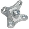 Oem Baldų kampinė jungtis 20x18mm su dangteliu - balta - Baldų laikiklis - Kampinė atrama