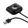 USB įkrovimo adapteris Baseus Square round 4in1 (USB3.0 TO USB3.0*1+USB2.0*3) 1m juodas CAHUB-AY01