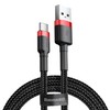 Baseus Cafule kabelis USB-C 3A 0.5m - Juodas / Raudonas