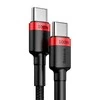 Baseus Cafule PD2.0 100W blykstė įkrovimo USB-C kabelis 20V 5A 2m - Raudonas / Juodas