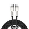 Kabelis USB C - USB C 2m 100W juodas Cafule Metal BASEUS