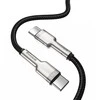Kabelis USB C - USB C 2m 100W juodas Cafule Metal BASEUS