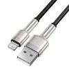 Baseus Cafule USB - Lightning kabelis 2.4A 0.25m - Juodas
