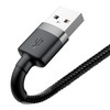 Baseus Cafule USB Lightning kabelis 2.4A 0.5m - Pilkas / Juodas