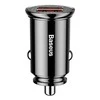 Baseus Circular automobilinis įkroviklis 2xUSB QC3.0 5A 30W - Juodas