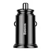 Baseus Circular automobilinis įkroviklis 2xUSB QC3.0 5A 30W - Juodas