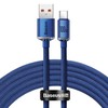 Baseus Crystal Shine kabelis USB - USB-C 5A 100W 1.2m mėlynas