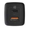 Baseus GaN2 Lite greitas kelioninis įkroviklis USB + C 65W EU - Juodas