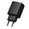 Baseus Kompaktiškas sieninis greitasis įkroviklis USB-C 20W, Juodos spalvos (CCXJ-B01)