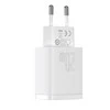 Įkroviklis Baseus Compact Quick Charger 20W USB-C/USB-A baltas CCXJ-B02