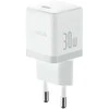 Baseus Sieninis įkroviklis Palm 30W USB-C QC3.0 PD3.0 su USB-C kabeliu 1m, baltas