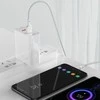 USB kabelių rinkinys Baseus Simple Wisdom Data Cable Kit USB to Type-C 5A (2PCS/Set) 1.5m baltas TZCATZJ-02