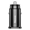 Baseus Square automobilinis įkroviklis 2xUSB QC3.0 5A 30W - Juodas