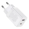Baseus Super Si Pro įkroviklis USB + USB-C 30W - Baltas