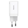 Baseus Super Si Pro įkroviklis USB + USB-C 30W - Baltas