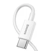 Baseus Superior serijos USB-C – Lightning laidas 20 W PD 2m – Baltas