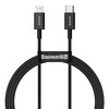 Baseus Superior serijos USB-C - Lightning kabelis 20W PD 1m - Juodas