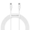 Baseus Superior serijos USB-C – USB-C kabelis 100W 2m baltas