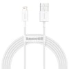 Kabelis  CABLE LIGHTNING TO USB 2M/Baltas CALYS-C02 BASEUS