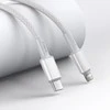 „Baseus“ didelio tankio pintas greito įkrovimo duomenų kabelis Type-C iki Lightning PD 20W 2m Baltas (Baltas)