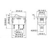 Oem Bistabilus svirties jungiklis KCD1-101 - juodas - 21x15mm - ON/OFF jungiklis 250V - 3PIN