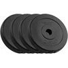 Bituminių svarelių rinkinys 4x2.5kg, skylė 31mm, klasikinė plokštė, REBEL ACTIVE