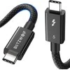 BlitzWolf BW-HDC8 240W USB-C į USB-C kabelis, 1.5m juodos spalvos