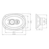 BLOW 0949# Automobilinis garsiakalbis BLOW WH-6916 6x9 3 krypčių