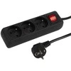 Blow PR-370WSP maitinimo ilgintuvas 3 lizdai su įžeminimu + jungiklis 3m juodas 3x1.5mm