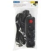 Blow PR-370WSP maitinimo ilgintuvas 3 lizdai su įžeminimu + jungiklis 3m juodas 3x1.5mm