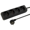 Blow PR-470P tinklo ilgintuvas 4 lizdai su įžeminimu 3m juodas 3x1.5mm