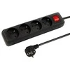 Blow PR-470WSP ilgintuvas 4 lizdai su įžeminimu + jungiklis 5m juodas 3x1.5mm