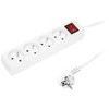 Blow PR-470WSP maitinimo ilgintuvas 4 lizdai su įžeminimu + jungiklis 5m baltas 3x1.5mm