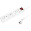 Blow PR-570WSP 5 lizdų maitinimo ilgintuvas su įžeminimu + jungiklis 1.5 m baltas 3x1.5 mm