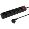Blow PR-570WSP 5 lizdų maitinimo ilgintuvas su įžeminimu + jungiklis 2m juodas 3x1.5mm