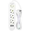 Blow PS-330 3 lizdų 3xUSB tinklo ilgintuvas 3m baltas 2x1mm