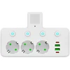 Blow PS-380 3 lizdų skirstytuvas + 2xUSB + 2xUSB-C su PIR lempa, baltas