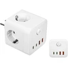 Blow 98-333# Šakotuvas ps-410 4 lizdai+2xusb+2xusb-c balta