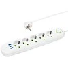Blow PS-520 5 lizdų 3xUSB tinklo ilgintuvas 2m baltas 2x1mm