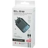 Blow Sieninis įkroviklis USB lizdas + USB-C PD 45W + laidas
