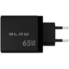 Blow Sieninis įkroviklis USB lizdas + USB-Cx2 PD 65W GAN juodas