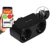72-078# Blow TUYA dviguba išmanioji rozetė, valdoma per WiFi, juoda