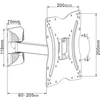 Cabletech Universalus televizoriaus laikiklis 13"-42" vertikalus ir horizontalus reguliavimas